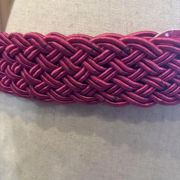 👠🥋Pink Braided 1 1/2” Wide Belt 47” Long - Picture 2 of 3
